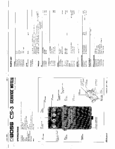 Boss CS3 CS3 compressor sustainer service manual